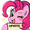 Size: 100x100 | Tagged: safe, pinkie pie, pony, g4, female, gif, icon, non-animated gif, one eye closed, wink