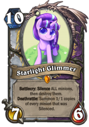 Size: 400x569 | Tagged: safe, starlight glimmer, pony, g4, card, crossover, equality, hearthstone, warcraft
