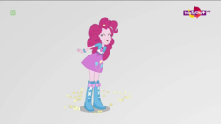 Size: 1024x576 | Tagged: safe, screencap, pinkie pie, equestria girls, equestria girls specials, g4, my little pony equestria girls: mirror magic, balloon, boots, bracelet, cute, eyes closed, female, food, high heel boots, jewelry, necklace, open mouth, pendant, popcorn, teletoon