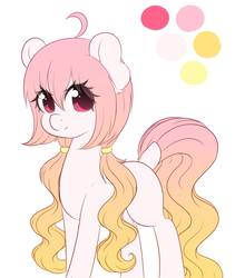 Size: 1466x1733 | Tagged: safe, artist:fluffymaiden, oc, oc only, oc:sakura sunrise, earth pony, pony, female, mare, reference sheet, simple background, solo, white background