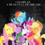 Size: 800x800 | Tagged: safe, artist:90sigma, artist:penguinsn1fan, applejack, fluttershy, pinkie pie, rainbow dash, rarity, spike, twilight sparkle, dragon, pony, g4, ^^, coldplay, cover, eyes closed, group hug, hug, mane seven, mane six, parody