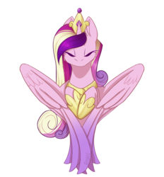 Size: 2000x2152 | Tagged: safe, artist:meanncat, princess cadance, pony, g4, eyes closed, female, high res, simple background, solo, transparent background