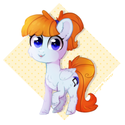 Size: 1800x1800 | Tagged: safe, artist:rizzych, oc, oc only, oc:loya moon, pegasus, pony, chibi, female, filly, fluffy, simple background, solo, transparent background