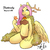 Size: 3984x4008 | Tagged: dead source, safe, artist:shellielle, fluttershy, anthro, g4, alternate universe, antlers, belly button, bra, breasts, brown underwear, clothes, female, high res, kneeling, mare, panties, simple background, smiling, solo, underwear