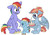 Size: 4188x2937 | Tagged: safe, artist:chub-wub, bow hothoof, rainbow dash, windy whistles, pegasus, pony, g4, parental glideance, cake, comforting, crying, cute, family, female, filly, filly rainbow dash, food, heartwarming, high res, male, mare, participation ribbon, rainbow dash's parents, simple background, stallion, sticker, teary eyes, white background, wholesome, younger