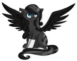Size: 1549x1235 | Tagged: safe, artist:chimeeri, oc, oc only, oc:lightwing feather, pony, heart eyes, simple background, solo, spread wings, transparent background, wingding eyes, wings