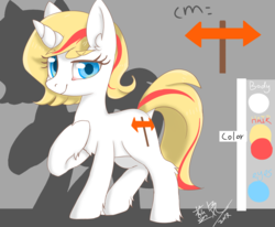 Size: 1212x1000 | Tagged: safe, artist:bluelight, oc, oc only, oc:laza, pony, unicorn, cutie mark, female, horn, looking at you, mare, reference, solo, unicorn oc