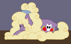Size: 1024x632 | Tagged: safe, artist:chaserofthelight99, oc, oc only, oc:swift speartip, earth pony, pony, eyes closed, offspring, parent:limestone pie, parent:zephyr breeze, parents:zephyrstone, sleeping, solo