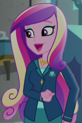 Size: 461x689 | Tagged: safe, screencap, dean cadance, princess cadance, equestria girls, g4, my little pony equestria girls: friendship games, cropped, female, open mouth, solo