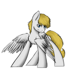 Size: 533x568 | Tagged: safe, artist:mixed42media, oc, oc only, oc:vibrato, pegasus, pony, cutie mark, male, simple background, solo, spread wings, transparent background, wings
