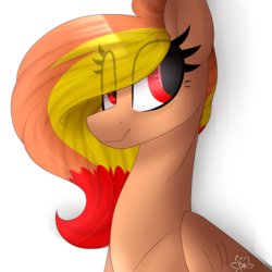 Size: 4000x4000 | Tagged: safe, artist:umiimou, oc, oc only, oc:flame star, pegasus, pony, absurd resolution, bust, female, mare, portrait, simple background, solo, transparent background