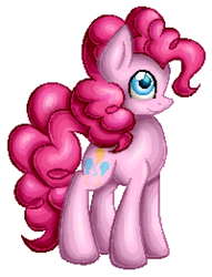 Size: 200x262 | Tagged: safe, artist:veronica29pl, pinkie pie, earth pony, pony, g4, female, mare, pixel art, simple background, solo, transparent background