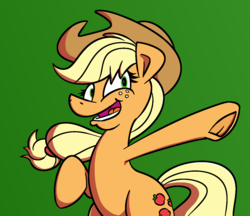 Size: 1212x1048 | Tagged: safe, artist:cowsrtasty, applejack, earth pony, pony, g4, female, mare, open mouth, simple background, solo