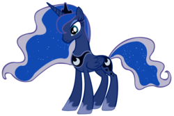 Size: 1150x766 | Tagged: safe, artist:juicy-cactus, princess luna, alicorn, pony, g4, female, simple background, solo, transparent background, vector, vector trace