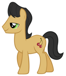 Size: 3500x4000 | Tagged: safe, artist:sirleandrea, cherry cola, cherry fizzy, earth pony, pony, g4, background pony, cropped, male, simple background, solo, stallion, transparent background, vector, vector trace