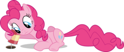 Size: 7080x3000 | Tagged: safe, artist:dashiesparkle, pinkie pie, earth pony, pony, g4, party of one, .svg available, absurd resolution, female, mare, simple background, solo, transparent background, vector