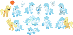 Size: 1280x625 | Tagged: safe, artist:trotsworth, oc, oc only, oc:amber, oc:silver wind, pony, simple background, transparent background, watermark