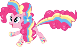 Size: 1992x1208 | Tagged: safe, artist:whizzball2, pinkie pie, earth pony, pony, g4, twilight's kingdom, .svg available, female, mare, rainbow power, simple background, solo, svg, transparent background, vector, vector trace