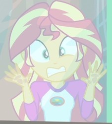 Size: 372x411 | Tagged: safe, screencap, sunset shimmer, equestria girls, g4, my little pony equestria girls: legend of everfree, cropped, female, ouch, solo