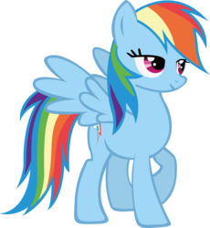 Size: 5336x5808 | Tagged: dead source, safe, artist:waranto, rainbow dash, pegasus, pony, g4, absurd resolution, bedroom eyes, female, mare, simple background, solo, transparent background, vector
