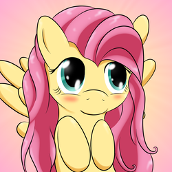 Size: 3000x3000 | Tagged: safe, artist:o-fluttershy-o, fluttershy, pegasus, pony, g4, .psd available, cute, female, high res, paint tool sai, shyabetes, solo