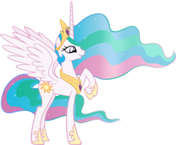 Size: 4909x4039 | Tagged: safe, artist:moongazeponies, princess celestia, alicorn, pony, g4, absurd resolution, female, mare, simple background, solo, transparent background, vector