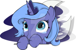 Size: 800x534 | Tagged: safe, artist:danie-me, princess luna, pony, g4, female, filly, simple background, solo, transparent background, watermark, woona, younger