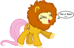 Size: 6041x3935 | Tagged: safe, artist:lahirien, artist:php11, edit, vector edit, fluttershy, big cat, lion, pony, g4, .ai available, absurd resolution, animal costume, clothes, costume, cute, leo, shyabetes, simple background, transparent background, vector, zodiac