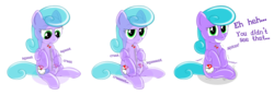 Size: 2264x791 | Tagged: safe, artist:dieoberuser, oc, oc only, oc:little morel, inflatable pony, original species, pony, pooltoy pony, female, handles, inflatable, latex, latex suit, living latex, living suit, rubber, simple background, solo, translucent, transparent background, zipper