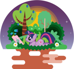 Size: 1696x1582 | Tagged: safe, artist:cherry-lei, twilight sparkle, pony, unicorn, g4, book, female, mare, reading, simple background, solo, transparent background, vector