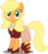 Size: 6561x7527 | Tagged: safe, artist:atomicmillennial, part of a set, applejack, earth pony, pony, g4, inspiration manifestation, my little pony: friendship is magic, absurd resolution, alternate hairstyle, alternate universe, beautiful, clothes, dress, female, hatless, her inspiration manifests, high heels, mare, missing accessory, part of a series, shoes, simple background, solo, story included, transparent background, vector