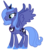 Size: 3200x3650 | Tagged: safe, artist:misterlolrus, princess luna, alicorn, pony, friendship is magic, g4, female, high res, mare, s1 luna, simple background, solo, transparent background, vector, vector trace