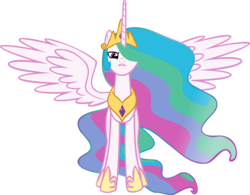 Size: 5123x4000 | Tagged: safe, artist:triox404, princess celestia, alicorn, pony, g4, the return of harmony, absurd resolution, female, mare, simple background, solo, spread wings, transparent background, vector, vector trace, wings