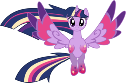 Size: 2516x1662 | Tagged: safe, artist:whizzball2, twilight sparkle, alicorn, pony, g4, twilight's kingdom, .svg available, female, mare, rainbow power, simple background, solo, svg, transparent background, twilight sparkle (alicorn), vector, vector trace