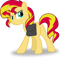Size: 6886x6548 | Tagged: safe, artist:hourglass-vectors, sunset shimmer, pony, unicorn, equestria girls, g4, my little pony equestria girls, .svg available, absurd resolution, butt, female, inkscape, mare, plot, ponyscape, saddle bag, simple background, solo, transparent background, vector, vector trace