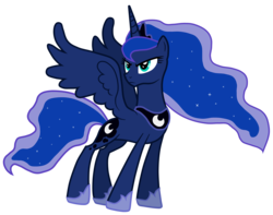 Size: 4811x3784 | Tagged: safe, artist:jennieoo, princess luna, pony, g4, absurd resolution, female, show accurate, simple background, solo, transparent background, vector