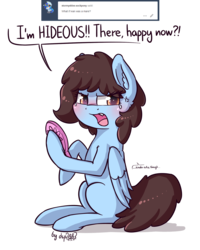 Size: 1344x1680 | Tagged: safe, artist:dsp2003, oc, oc only, oc:pony-ivan, pegasus, pony, angry, blatant lies, blushing, blushing profusely, crying, female, looking at you, mare, mirror, open mouth, rule 63, simple background, transparent background