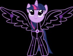 Size: 1280x985 | Tagged: safe, artist:marco444, twilight sparkle, alicorn, pony, g4, black background, clothes, cosplay, costume, crossover, disney, simple background, tron, tron legacy, twilight sparkle (alicorn), uniform
