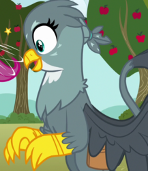 Size: 625x719 | Tagged: safe, screencap, gabby, griffon, pony, g4, the fault in our cutie marks, cropped