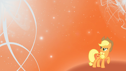 Size: 1920x1080 | Tagged: safe, artist:mindnomad, artist:unfiltered-n, edit, applejack, earth pony, pony, g4, abstract background, female, solo, wallpaper, wallpaper edit