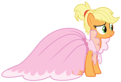 Size: 5888x4007 | Tagged: safe, artist:timeymarey007, applejack, earth pony, pony, g4, honest apple, .svg available, absurd resolution, clothes, dress, female, simple background, solo, transparent background, vector