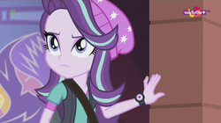 Size: 1136x638 | Tagged: safe, screencap, starlight glimmer, equestria girls, equestria girls specials, g4, my little pony equestria girls: mirror magic, female, solo, teletoon, watch, wristwatch