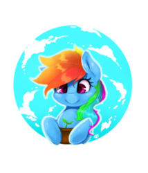 Size: 600x700 | Tagged: safe, artist:moondreamer16, rainbow dash, pegasus, pony, g4, cute, dashabetes, female, mare, plant, simple background, solo, transparent background