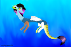 Size: 3984x2632 | Tagged: safe, artist:mr100dragon100, draconequus, pony, high res, underwater, water