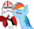 Size: 425x361 | Tagged: safe, artist:coolman210, rainbow dash, pony, g4, arc-77, blushing, clone trooper, clone wars, crack shipping, crossover, crossover shipping, fordo, fordodash, kissing, shipping, star wars, star wars: clone wars