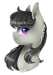 Size: 1236x1743 | Tagged: safe, artist:cloud-drawings, octavia melody, earth pony, pony, g4, bust, female, mare, portrait, simple background, solo, transparent background