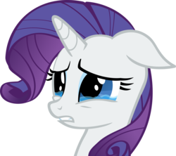 Size: 4670x4140 | Tagged: safe, artist:hombre0, rarity, pony, a dog and pony show, g4, absurd resolution, crying, female, floppy ears, look of betrayal, sad, simple background, solo, transparent background, vector