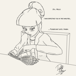 Size: 1000x1000 | Tagged: safe, artist:deltalima, twilight sparkle, human, g4, artificial hands, dialogue, humanized