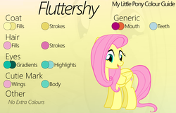 Size: 1280x820 | Tagged: safe, artist:liggliluff, fluttershy, pony, g4, female, reference sheet, solo, vector