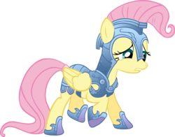 Size: 5220x4102 | Tagged: dead source, safe, artist:gatitonyaa, fluttershy, pegasus, pony, g4, the crystal empire, absurd resolution, armor, crystal guard armor, fantasy class, female, helmet, jousting, knight, mare, simple background, solo, transparent background, vector, vector trace, warrior